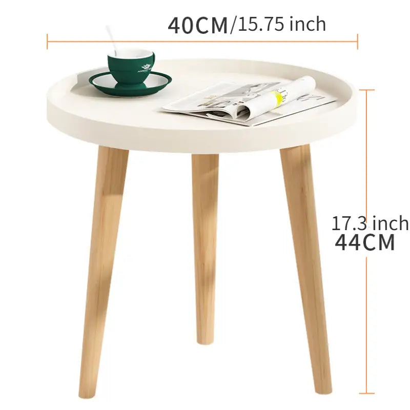 NNETM Embrace Elegance with the Round Coffee Table Boasting Three Harmonious Legs-1