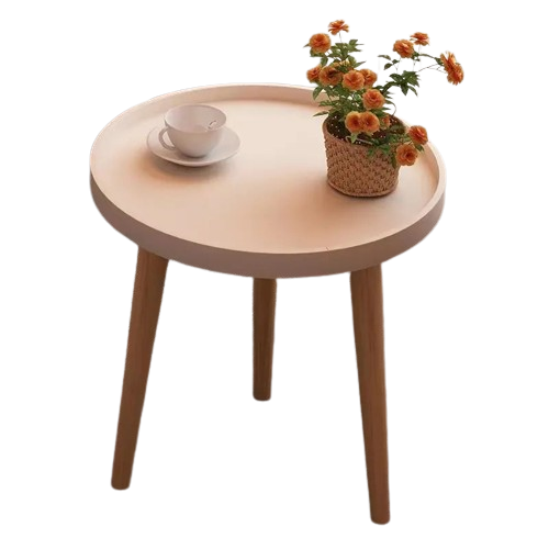 NNETM Embrace Elegance with the Round Coffee Table Boasting Three Harmonious Legs-4