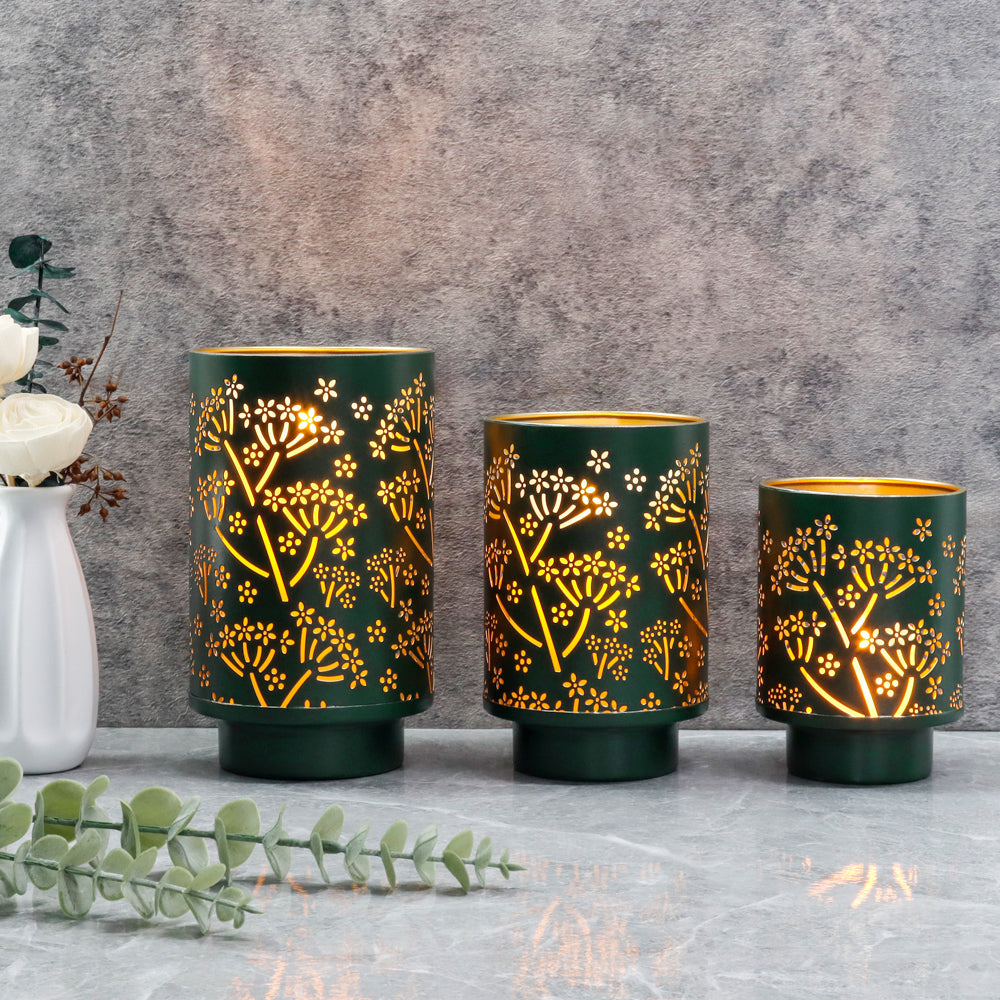 7.5"H Bronze Hurricane Pillar Candleholders