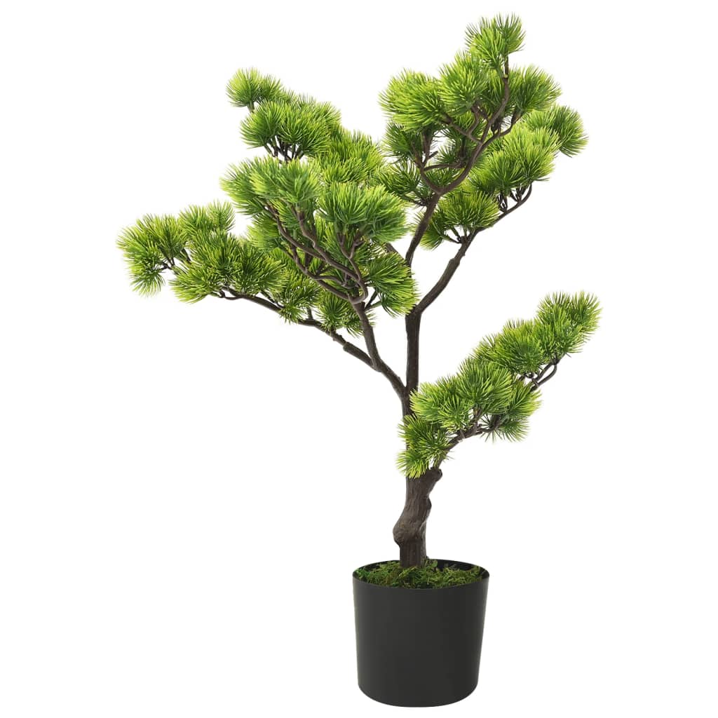 vidaXL Artificial Bonsai Tree Artificial Pinus Bonsai with Pot 23.6" Green