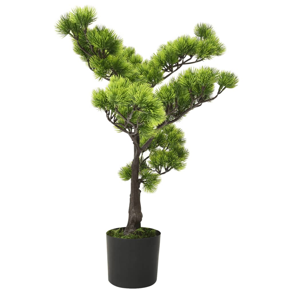 vidaXL Artificial Bonsai Tree Artificial Pinus Bonsai with Pot 23.6" Green