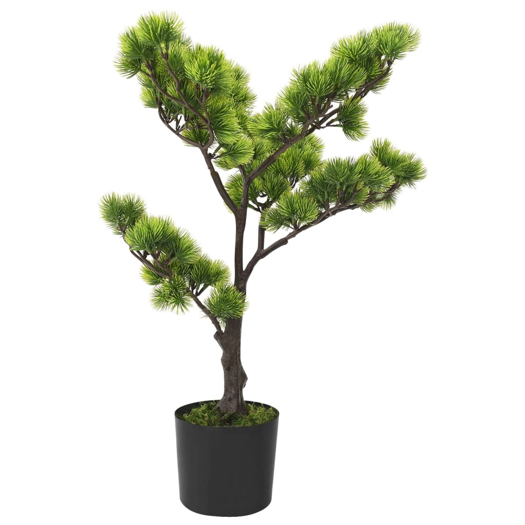 vidaXL Artificial Bonsai Tree Artificial Pinus Bonsai with Pot 23.6" Green