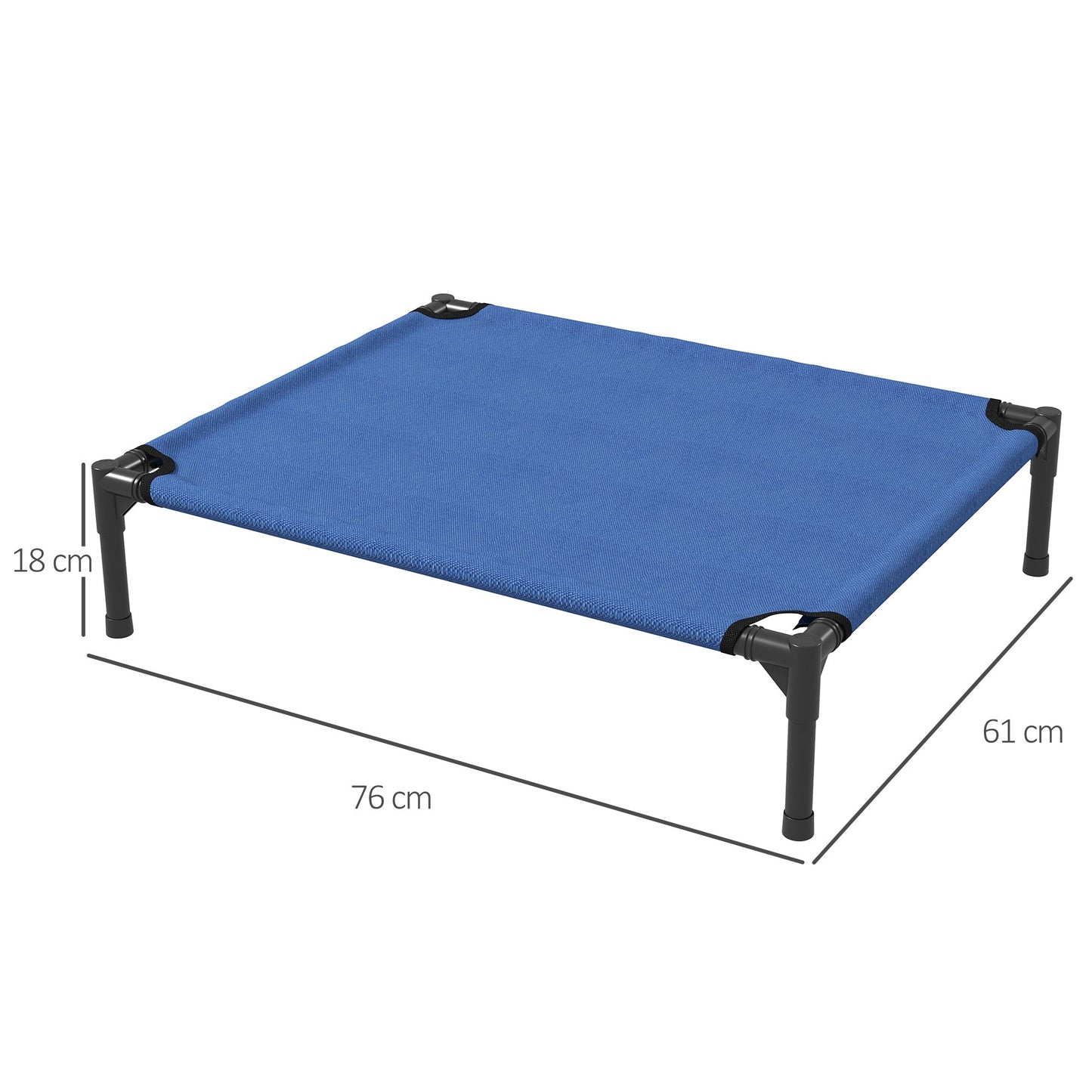 Elevated Portable Dog Bed for Camping and Outdoor Use - Blue