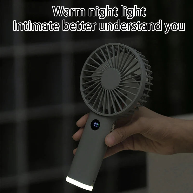 Portable Handheld High-Speed Fan with LED Display
