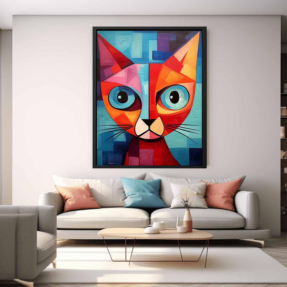Red Cat Canvas Art Print