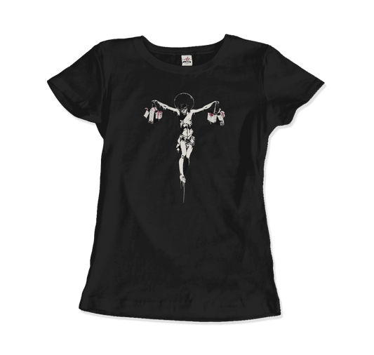 Banksy Christ with Shopping Bags Street Art T-Shirt