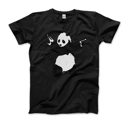 Banksy Pandamonium Armed Panda Artwork T-Shirt