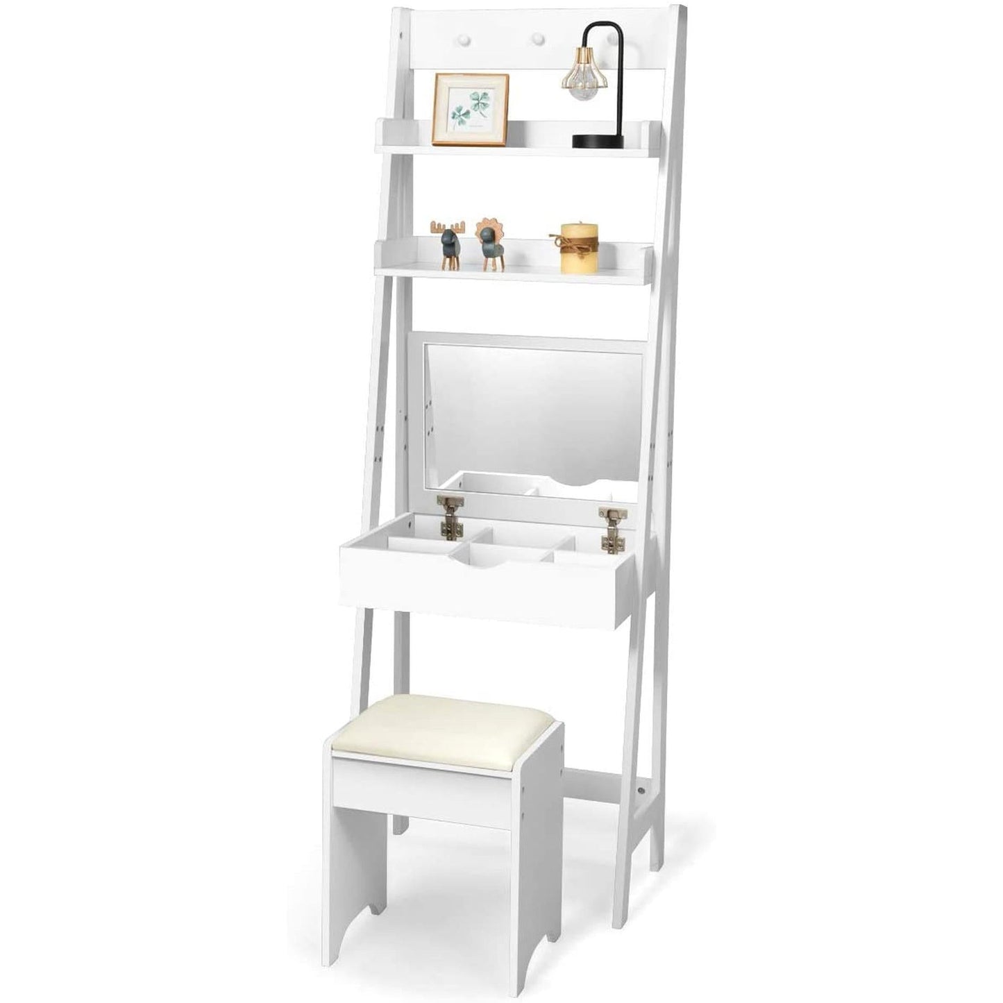 3 In 1 Vanity Table With Flip Top Mirror Makeup Desk