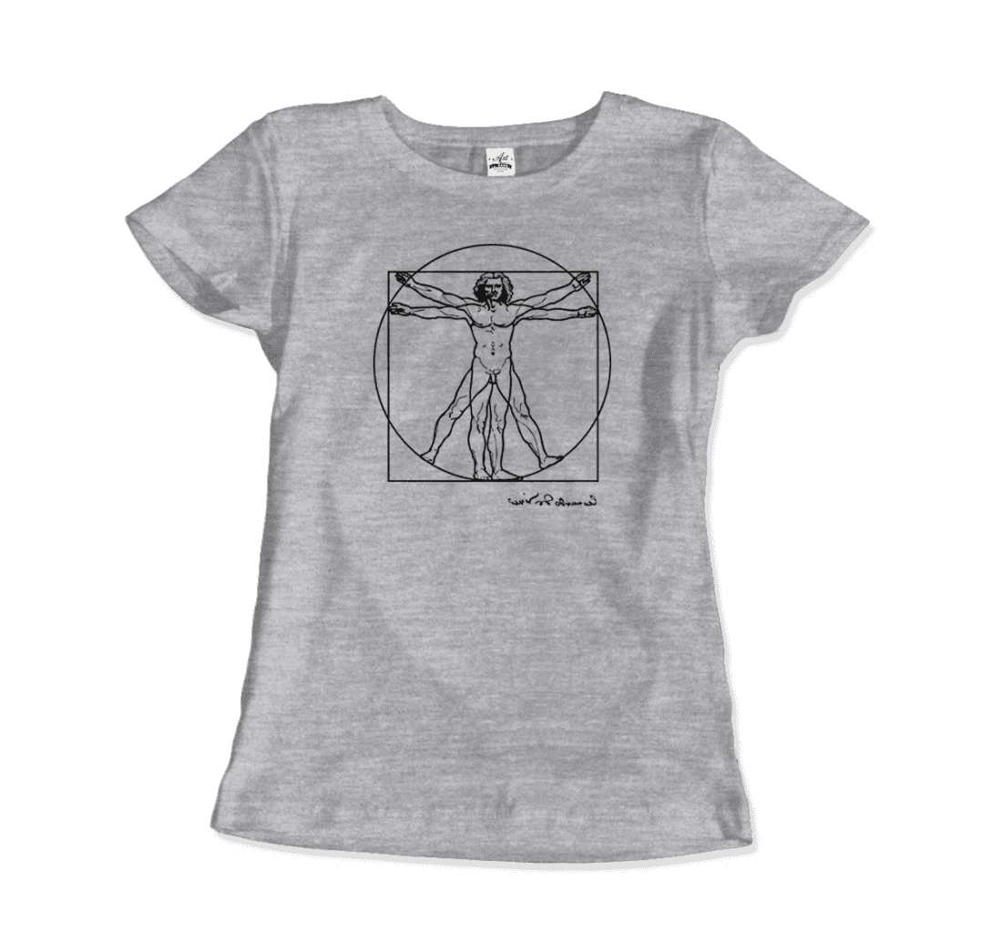 Leonardo Da Vinci, Vitruvian Man Sketch T-Shirt