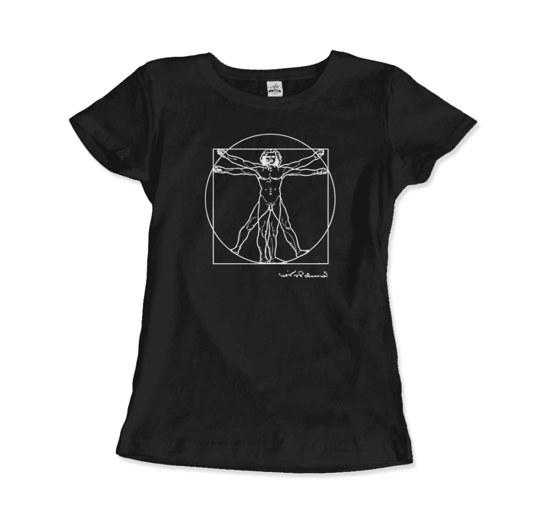 Leonardo Da Vinci, Vitruvian Man Sketch T-Shirt