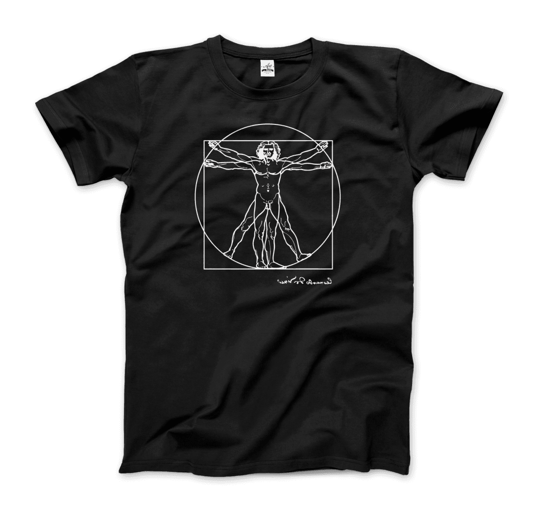 Leonardo Da Vinci, Vitruvian Man Sketch T-Shirt