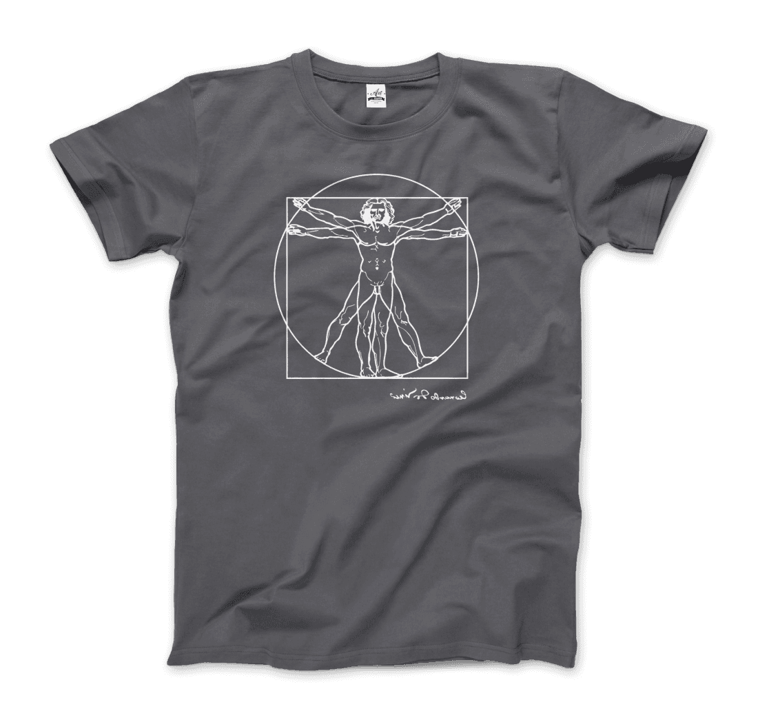 Leonardo Da Vinci, Vitruvian Man Sketch T-Shirt