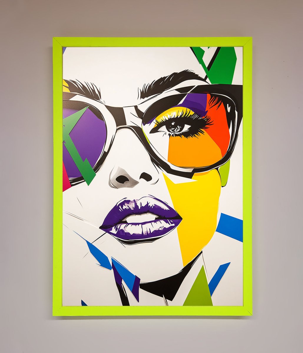 MultiColour Face Framed Wall Art