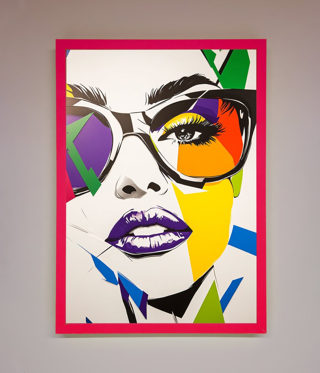 MultiColour Face Framed Wall Art
