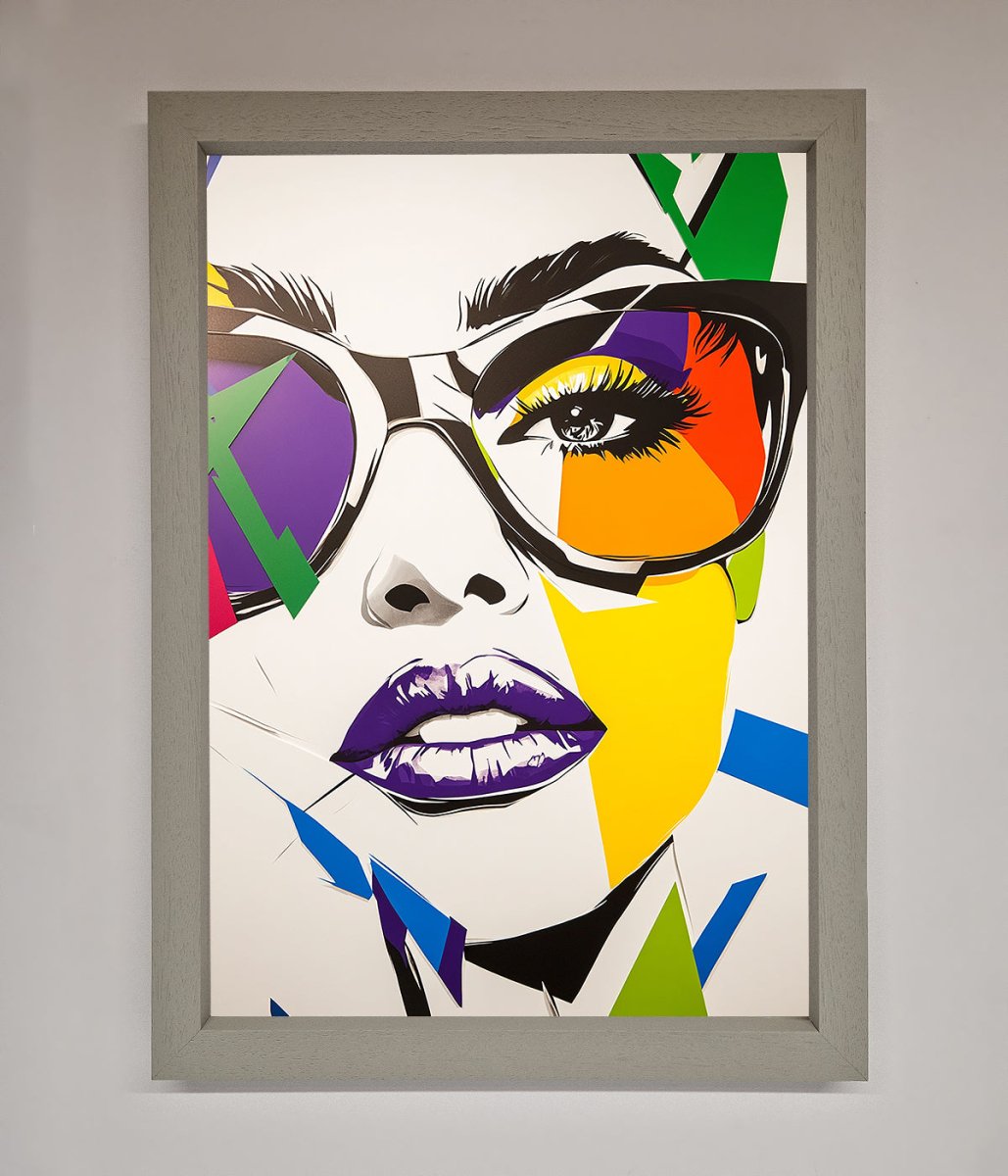 MultiColour Face Framed Wall Art