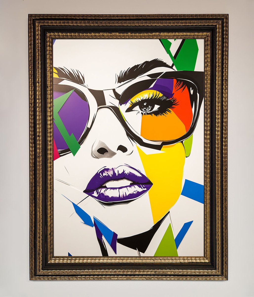 MultiColour Face Framed Wall Art