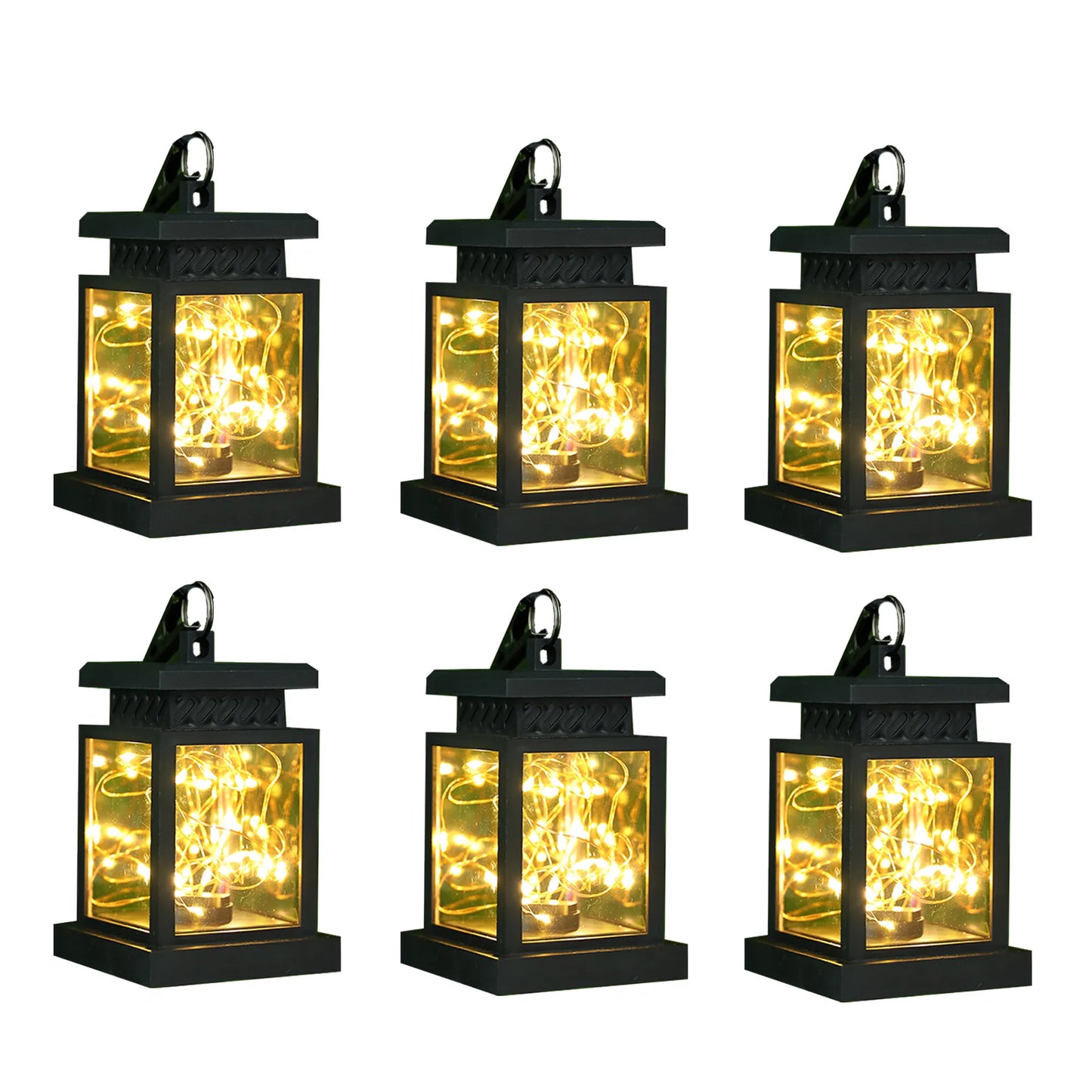 Set of 6 Solar Lantern Lights