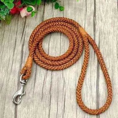 Stylish 4ft Rolled Leather Dog Leash 🐾