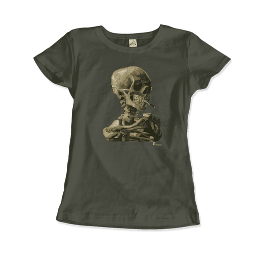 Van Gogh Skull of a Skeleton with Burning Cigarette 1886 T-Shirt